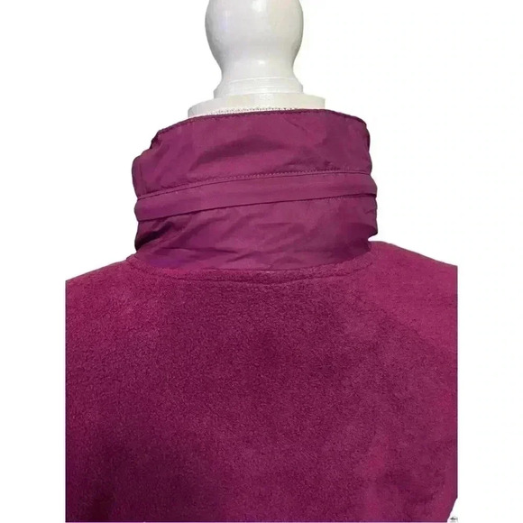 WOMEN’S STYLE & CO FUCHSIA FLEECE HOODED JACKET• SIZE M•SIDE SEAM POCKETS• - Picture 6 of 13